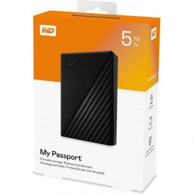 WD My Passport 5 TB Black (WDBPKJ0050BBK-WESN)