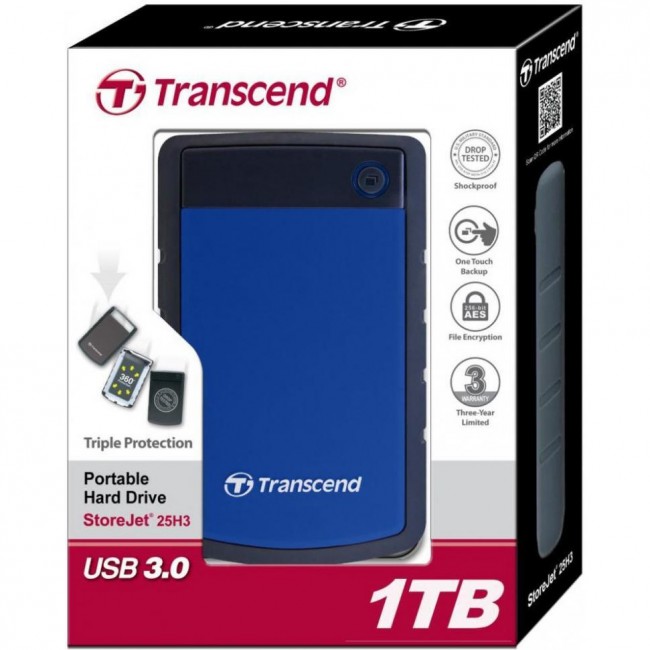 Внешний жесткий диск Transcend StoreJet 25H3B TS1TSJ25H3B