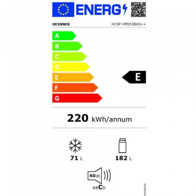 Холодильник HEINNER HCNF-HM253BKE++