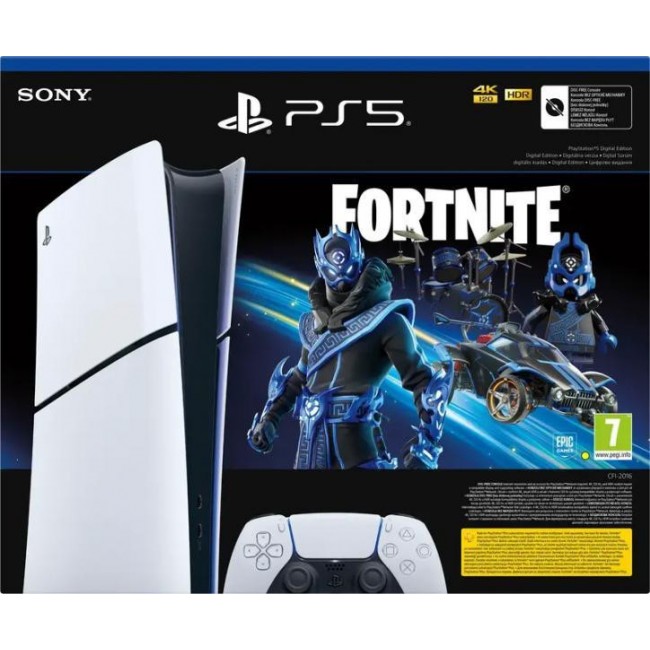 Sony PlayStation 5 Slim Digital Edition 1TB Fortnite Cobalt Star Bundle (1000045170)