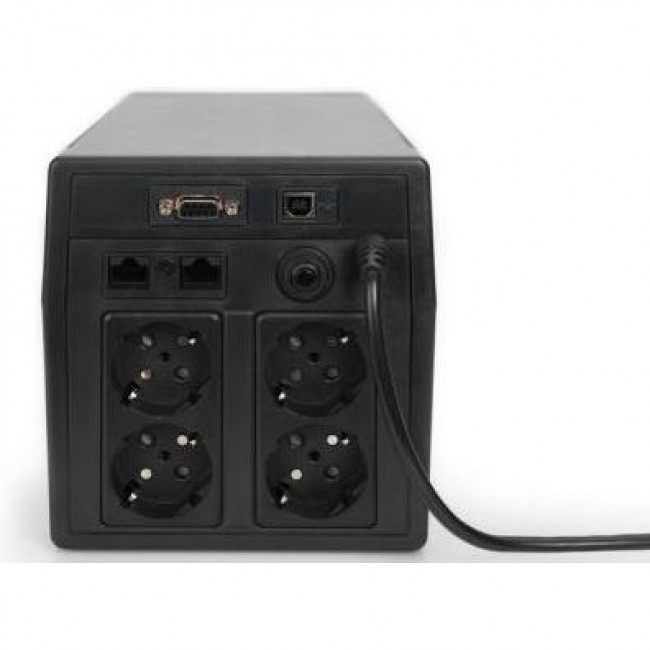 Источник бесперебойного питания Digitus Line-Interactive 1000VA/600W LCD 4xSchuko RJ45 RS232 USB (DN-170074)