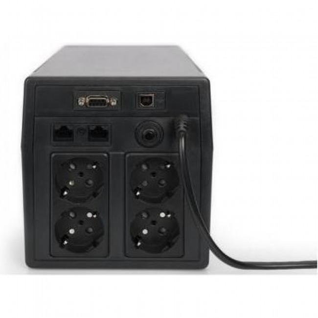 Источник бесперебойного питания Digitus Line-Interactive 1000VA/600W LCD 4xSchuko RJ45 RS232 USB (DN-170074)