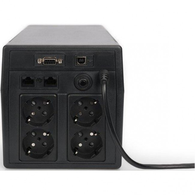 Источник бесперебойного питания Digitus Line-Interactive 1000VA/600W LCD 4xSchuko RJ45 RS232 USB (DN-170074)