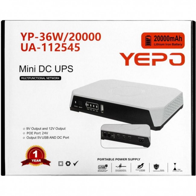 YEPO Mini DC-UPS YP-36W (UA-112545)