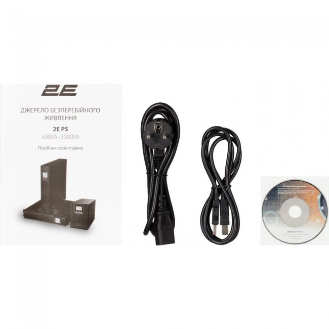 Источник бесперебойного питания 2E PS1000RT, 1000VA/800W, RT2U, LCD, USB, 3xC13 (2E-PS1000RT)