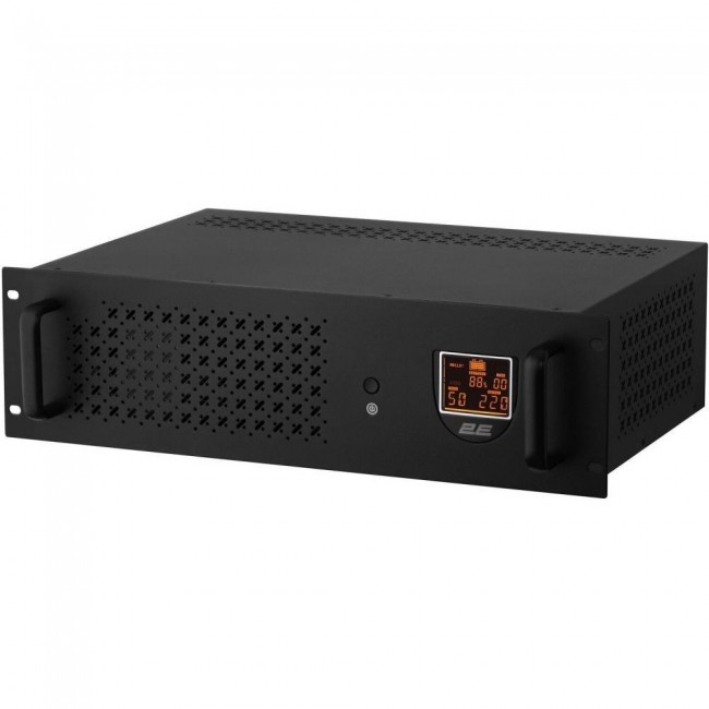 Источник бесперебойного питания 2E RE1200, 1200VA/720W, RM 3U, LCD, USB, 3xSchuko (2E-RE1200)