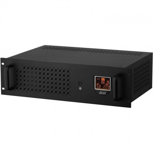 Источник бесперебойного питания 2E RE2000, 2000VA/1200W, RM 3U, LCD, USB, 3xSchuko (2E-RE2000)