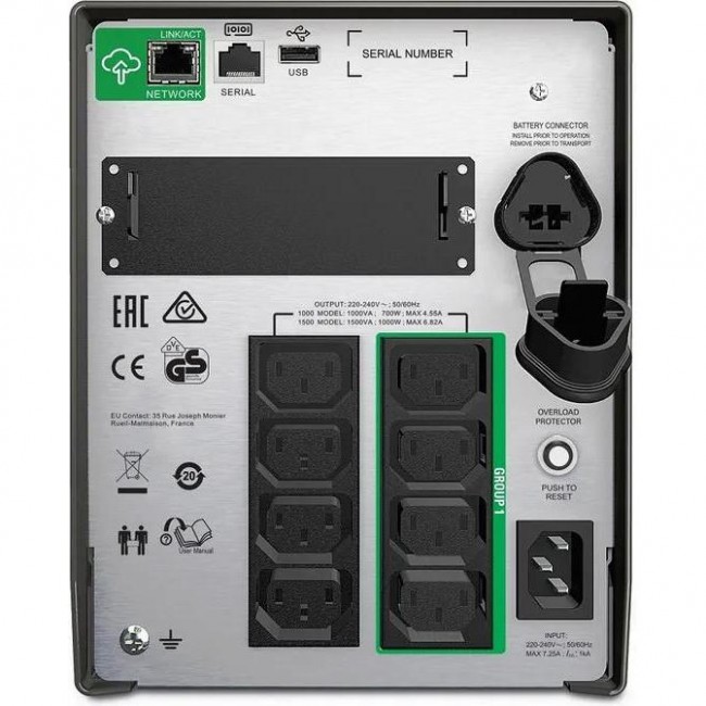 Источник бесперебойного питания APC Smart-UPS 1000VA 230V LCD IEC w/SmartConnect (SMT1000IC)