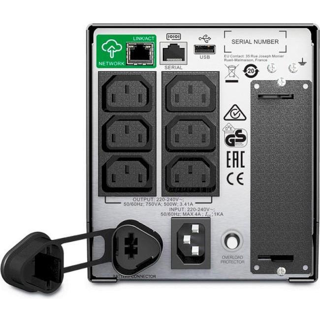 APC Smart-UPS 750VA 230V LCD IEC w/SmartConnect (SMT750IC)