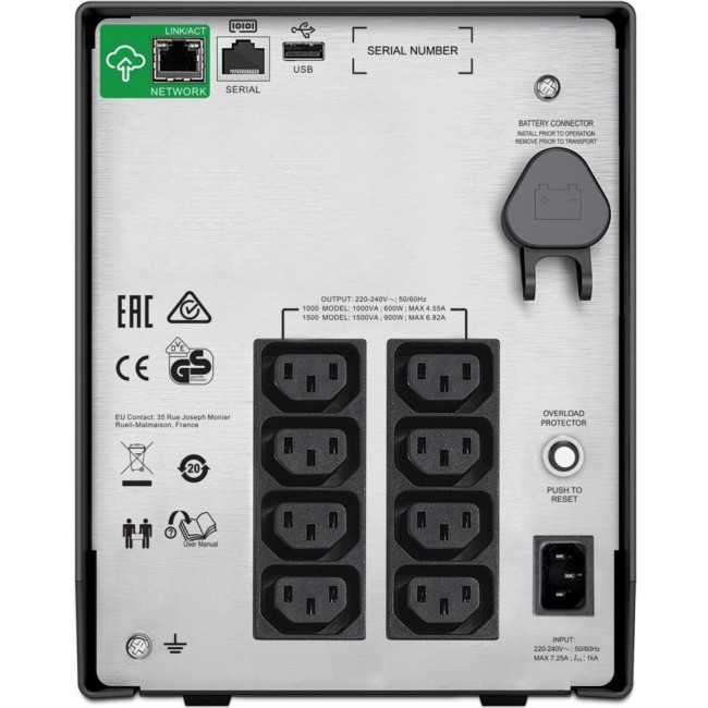 APC Smart-UPS C 1000VA 230V LCD IEC w/SmartConnect (SMC1000IC)