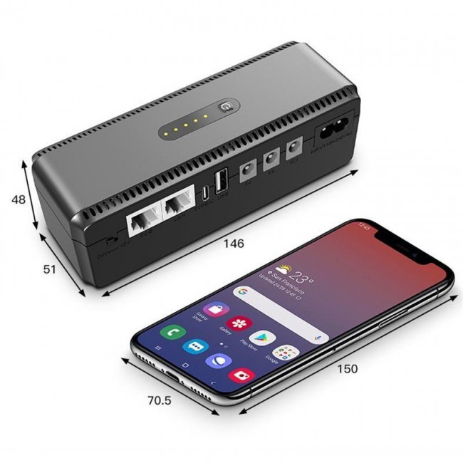 YEPO Smart DC-UPS 10400mAh DC-5V/9V/12V (UA-112485)