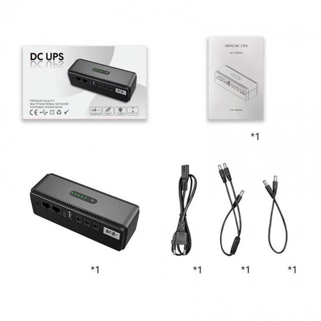 YEPO Smart DC-UPS 10400mAh DC-5V/9V/12V (UA-112485)
