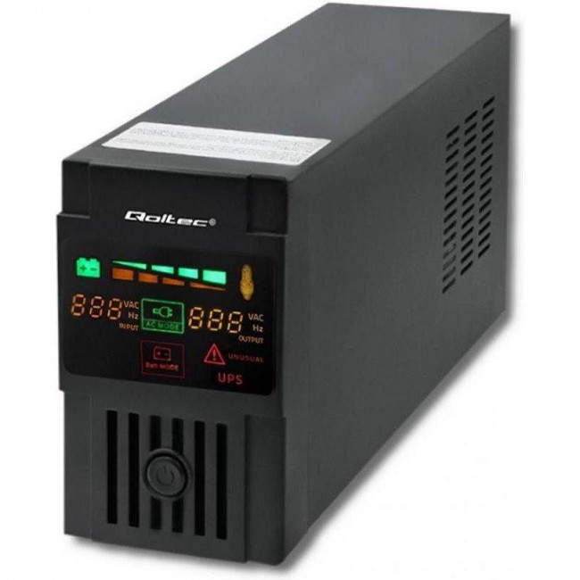 Qoltec Uninterruptible power supply MONOLITH 800VA 480W LCD USB (53952 )
