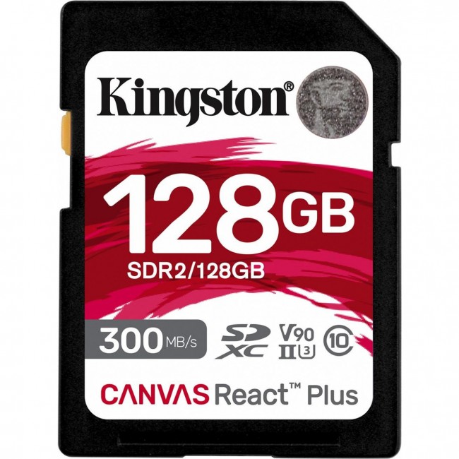 Kingston 128 GB SDXC Class 10 UHS-II U3 Canvas React Plus (SDR2/128GB)