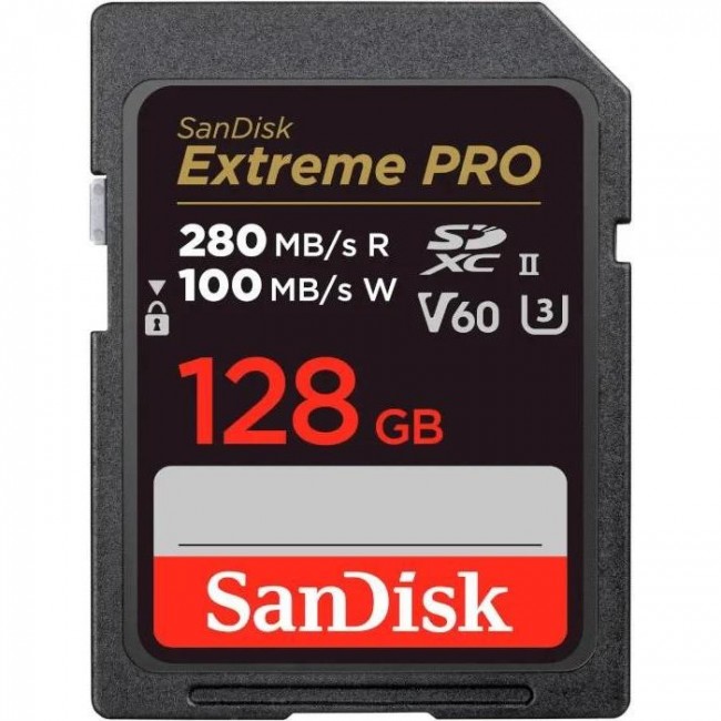 SanDisk 128 GB SDXC Class 10 UHS-II U3 V60 Extreme Pro (SDSDXEP-128G-GN4IN)