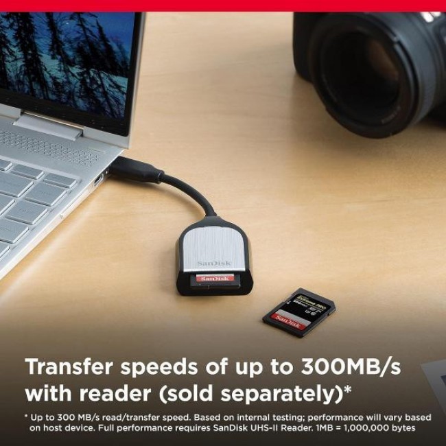 SanDisk 128 GB SDXC Extreme Pro UHS-II U3 V90 Class 10 (SDSDXDM-128G-GN4IN)