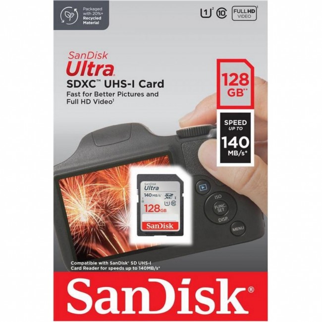 SDXC SanDisk 128 GB SDXC UHS-I U1 Ultra (SDSDUNB-128G-GN6IN)