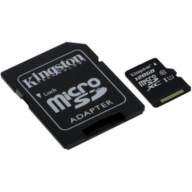 Kingston 128 GB microSDXC Class 10 UHS-I A1 Endurance + SD Adapter SDCE/128GB