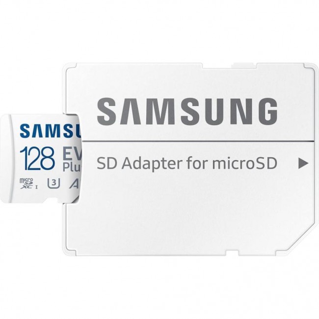 Samsung 128 GB microSDXC Class 10 UHS-I U3 V30 A2 EVO Plus + SD Adapter MB-MC128KA