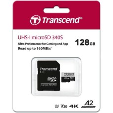 microSDXC Transcend 128 GB microSDXC UHS-I U3 V30 A2 340S + SD Adapter TS128GUSD340S