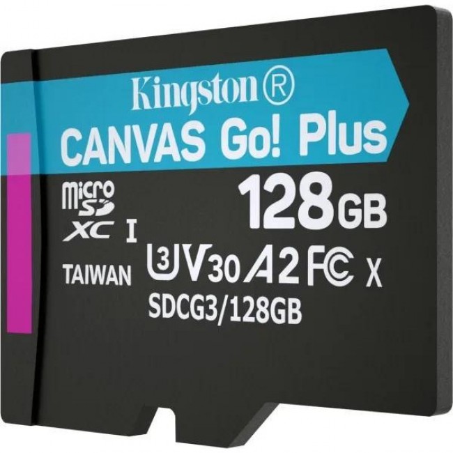 Kingston 128 GB microSDXC class 10 UHS-I U3 Canvas Go! Plus SDCG3/128GBSP
