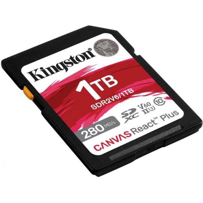 Kingston 1TB SDXC Class 10 UHS-II U3 Canvas React Plus (SDR2V6/1TB)