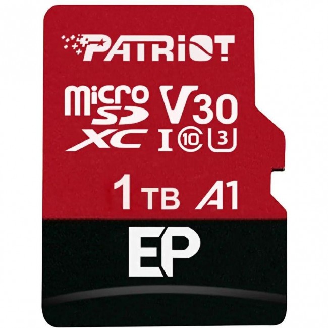 PATRIOT 1 TB MicroSDXC Class 10 UHS-I U3 + SD-adapter (PEF1TBEP31MCX)