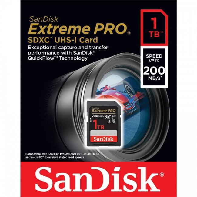SanDisk 1 TB SDXC UHS-I U3 V30 Extreme PRO (SDSDXXD-1T00-GN4IN)