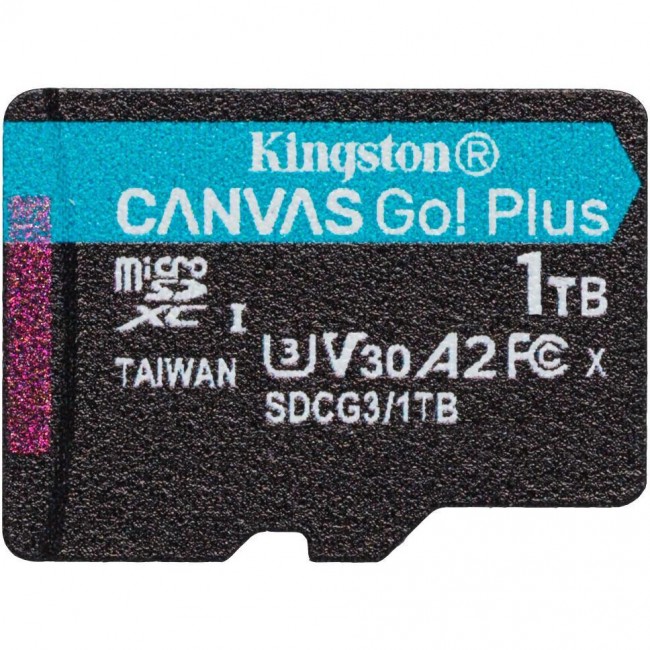 Kingston 1 TB microSDXC Canvas Go! Plus UHS-I U3 V30 A2 Class 10 + SD-adapter (SDCG3/1TB)