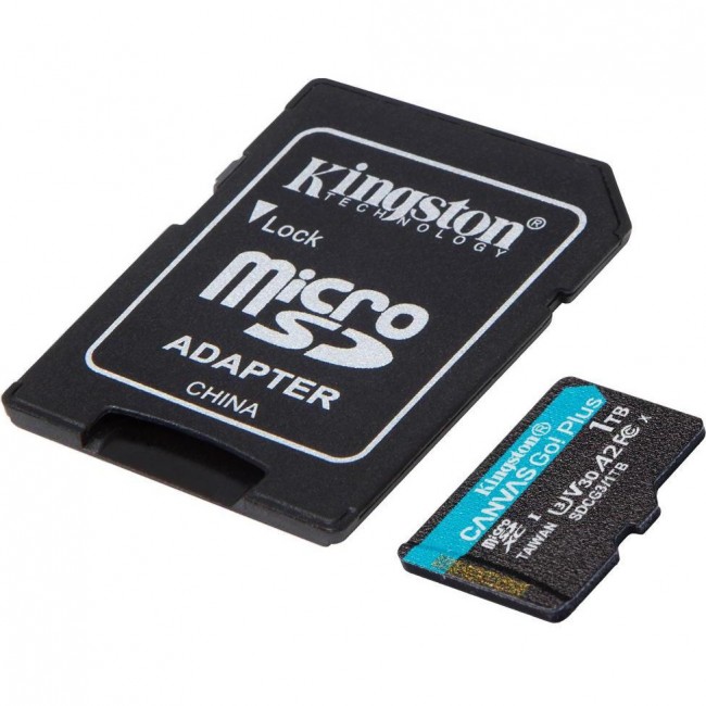Kingston 1 TB microSDXC Canvas Go! Plus UHS-I U3 V30 A2 Class 10 + SD-adapter (SDCG3/1TB)