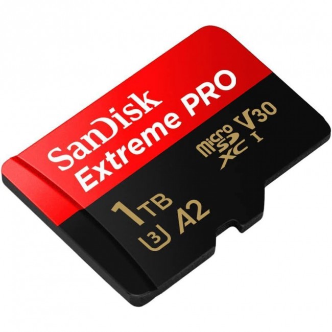 SanDisk 1 TB microSDXC UHS-I U3 Extreme Pro + SD Adapter SDSQXCD-1T00-GN6MA