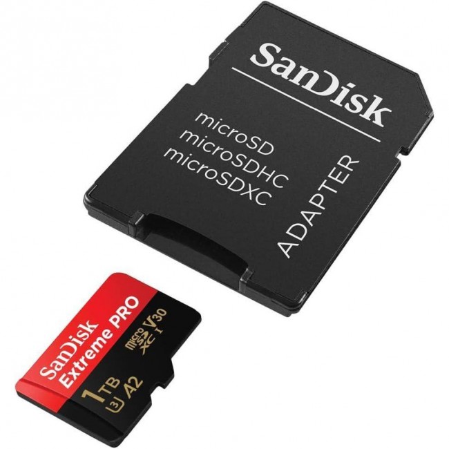 SanDisk 1 TB microSDXC UHS-I U3 Extreme Pro + SD Adapter SDSQXCD-1T00-GN6MA