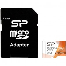Silicon Power 256GB microSDXC UHS-I U3 V30 A1 Class 10 Superior Pro Colorful + SD-adapter (SP256GBSTXDU3V20AB)
