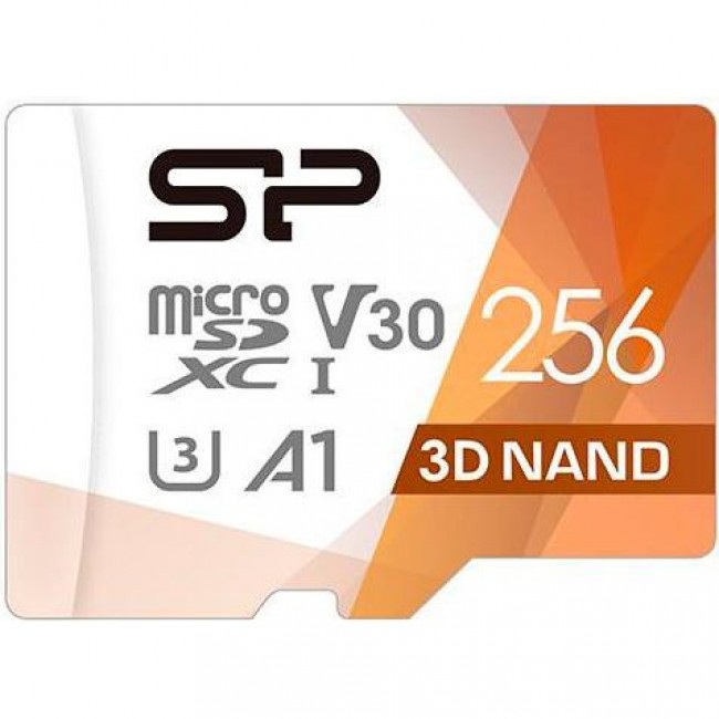 Silicon Power 256GB microSDXC UHS-I U3 V30 A1 Class 10 Superior Pro Colorful + SD-adapter (SP256GBSTXDU3V20AB)