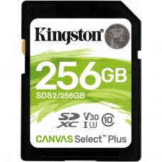 Kingston 256 GB SDXC Class 10 UHS-I U3 Canvas Select Plus SDS2/256GB