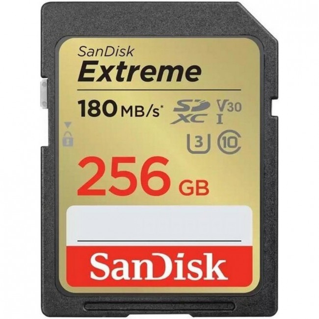 SDXC SanDisk 256 GB SDXC UHS-I U3 V30 Extreme (SDSDXVV-256G-GNCIN)