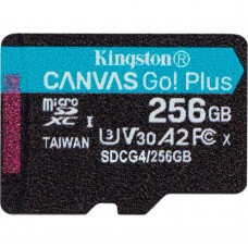 Kingston 256 GB microSDXC Canvas Go! Plus UHS-I U3 V30 A2 Class 10 (SDCG4/256GBSP)