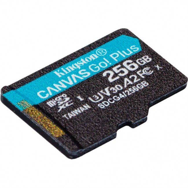 Kingston 256 GB microSDXC Canvas Go! Plus UHS-I U3 V30 A2 Class 10 (SDCG4/256GBSP)
