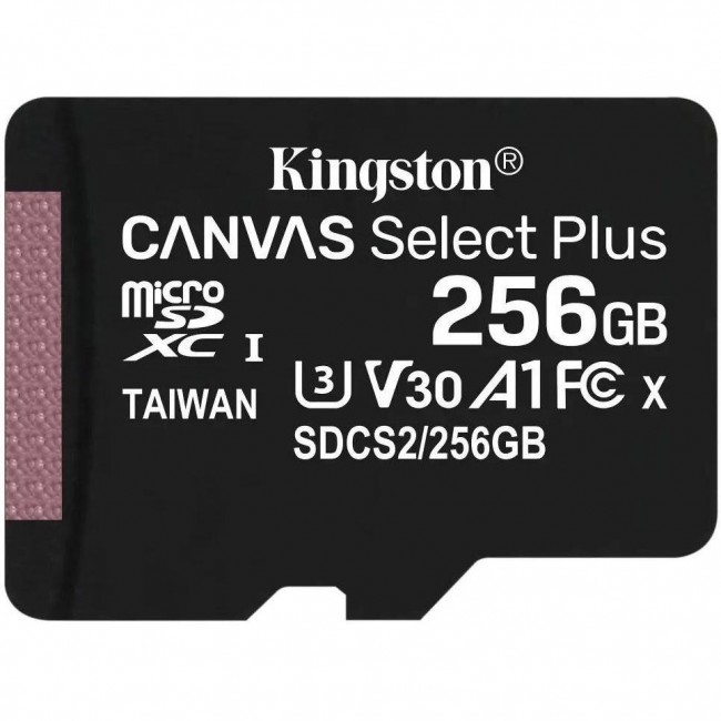 Kingston 256 GB microSDXC Class 10 UHS-I U3 Canvas Select Plus SDCS2/256GBSP