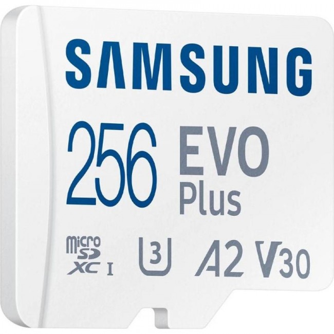 Samsung 256 GB microSDXC Class 10 UHS-I U3 V30 A2 EVO Plus + SD Adapter MB-MC256KA