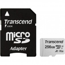 Transcend 256 GB microSDXC UHS-I U3 300S + SD Adapter TS256GUSD300S-A