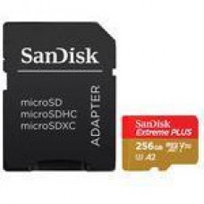 SanDisk 256 GB microSDXC UHS-I U3 A2 C10 V30 Extreme Plus (SDSQXBD-256G-GN6MA)