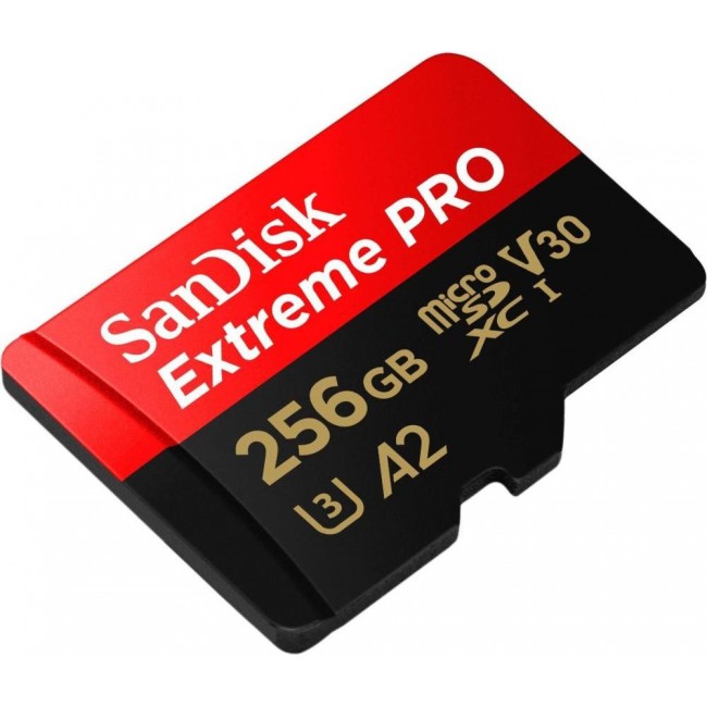 SanDisk 256 GB microSDXC UHS-I U3 Extreme Pro + SD Adapter SDSQXCD-256G-GN6MA