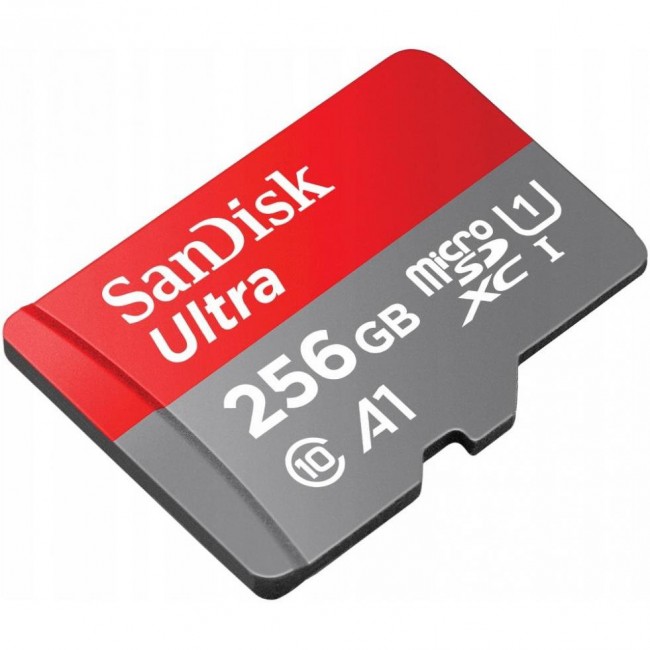 SanDisk 256 GB microSDXC UHS-I Ultra A1 + SD adapter (SDSQUAC-256G-GN6MA)