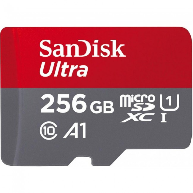SanDisk 256 GB microSDXC UHS-I Ultra A1 + SD adapter (SDSQUAC-256G-GN6MA)