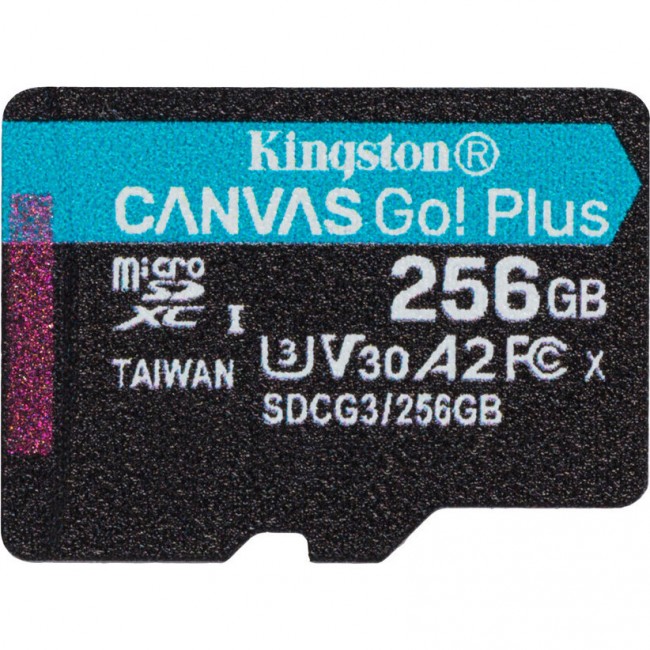 Kingston 256 GB microSDXC class 10 UHS-I U3 Canvas Go! Plus (SDCG3/256GBSP)