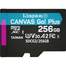 Kingston 256 GB microSDXC class 10 UHS-I U3 Canvas Go! Plus + SD Adapter (SDCG3/256GB)