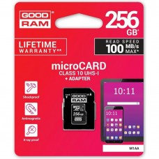 GOODRAM 256 GB microSDXC class 10 UHS-I + SD Adapter M1AA-2560R12