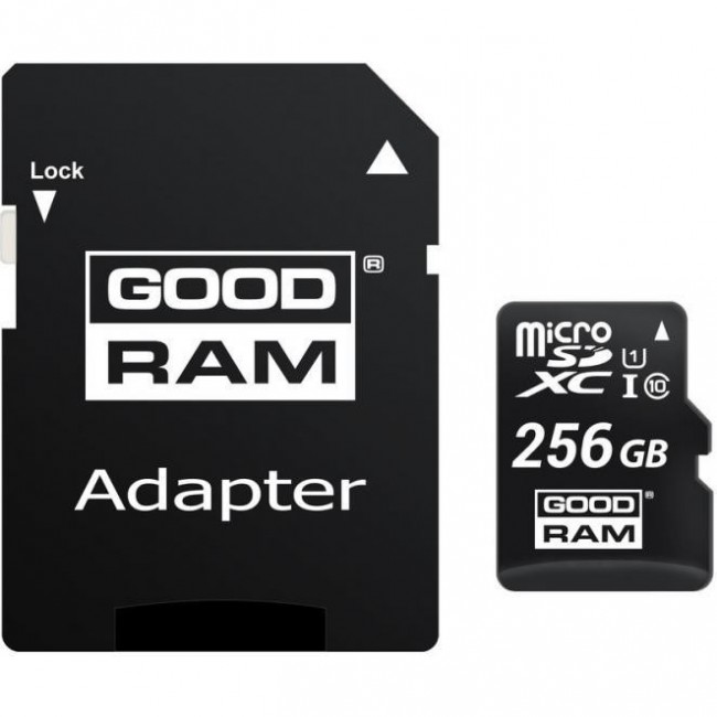 GOODRAM 256 GB microSDXC class 10 UHS-I + SD Adapter M1AA-2560R12