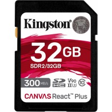 Kingston 32 GB SDHC Class 10 UHS-II U3 Canvas React Plus (SDR2/32GB)